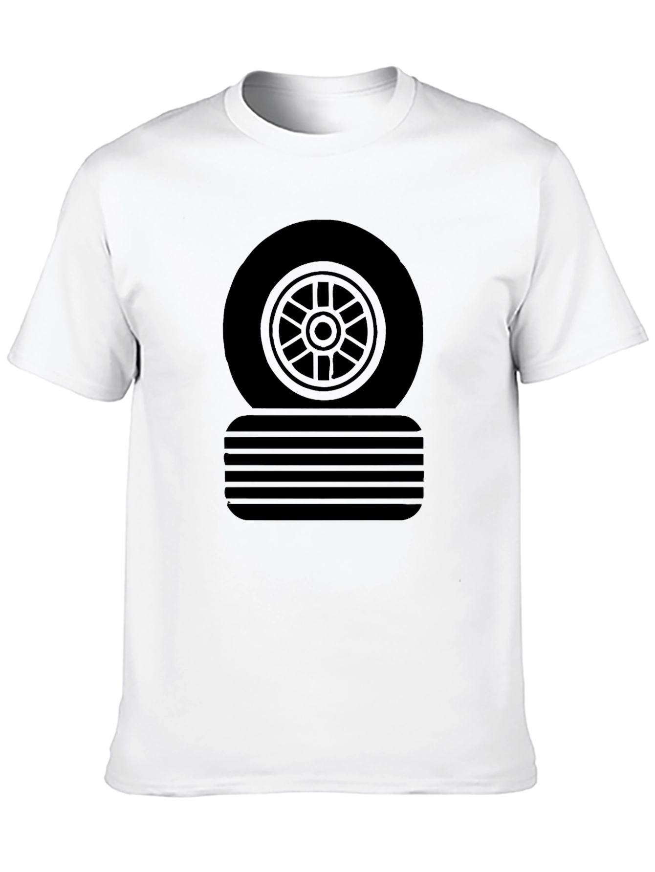 Black Tire Graphic Tee - Casual Style