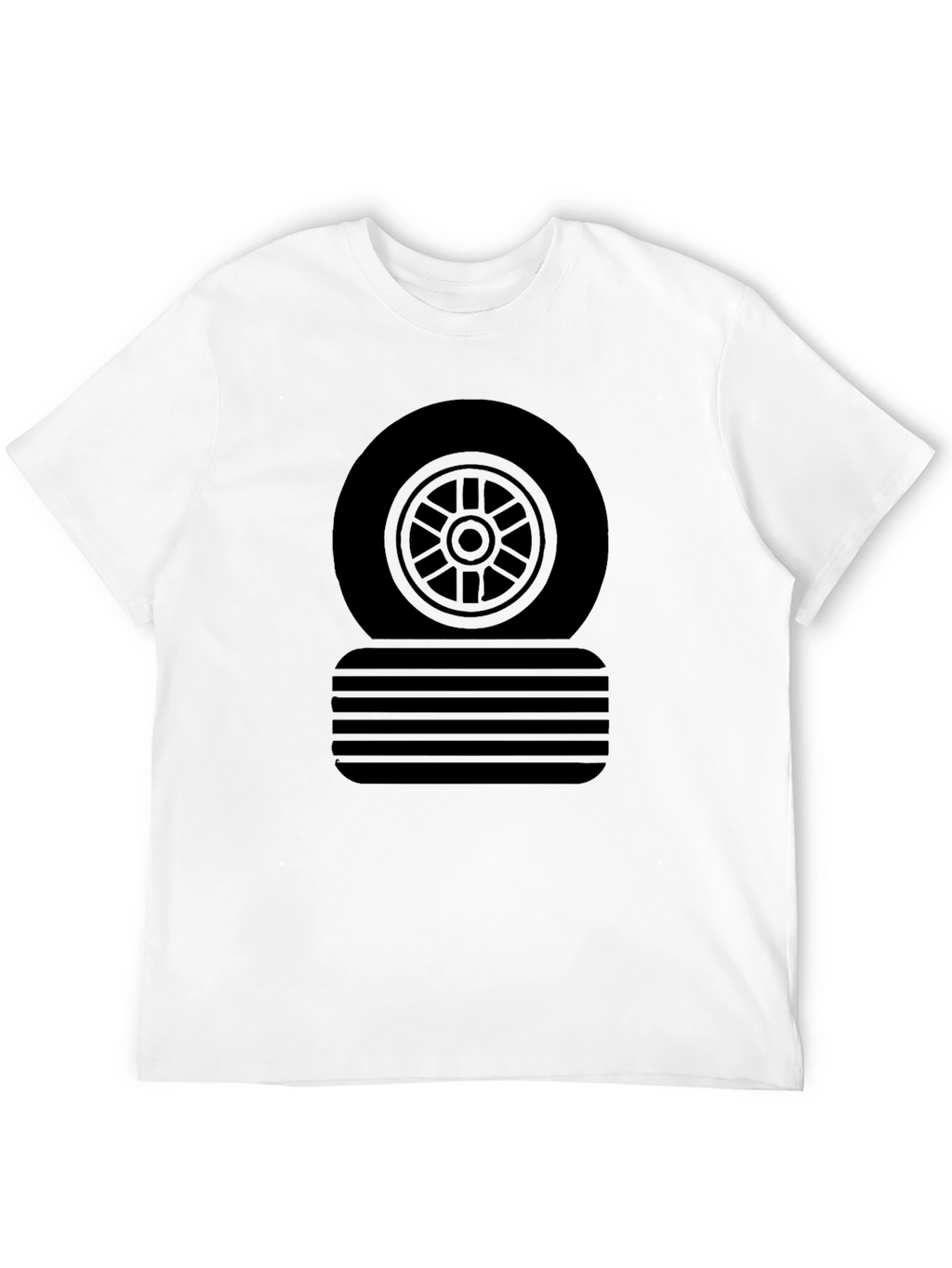 Black Tire Graphic Tee - Casual Style