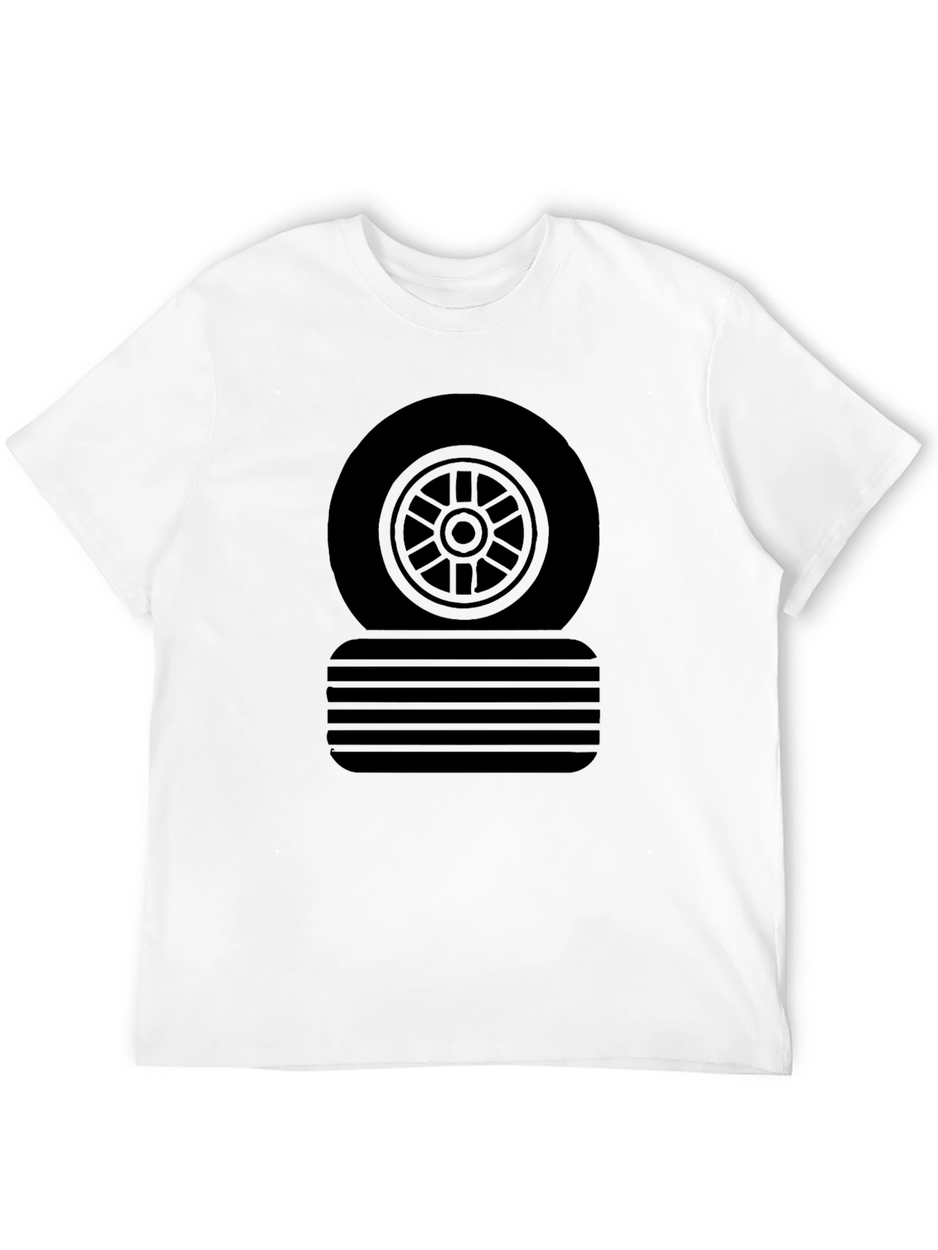 Black Tire Graphic Tee - Casual Style