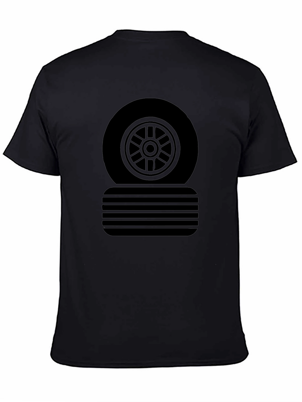 Black Tire Graphic Tee - Casual Style