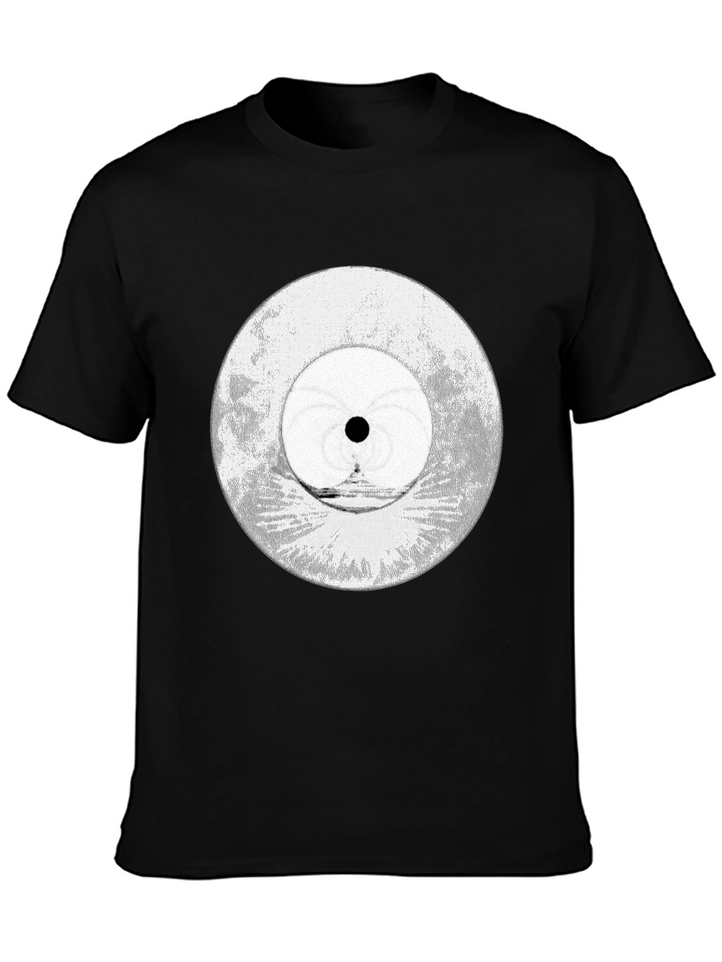 Abstract Eye Graphic Tee - Black Cotton Blend