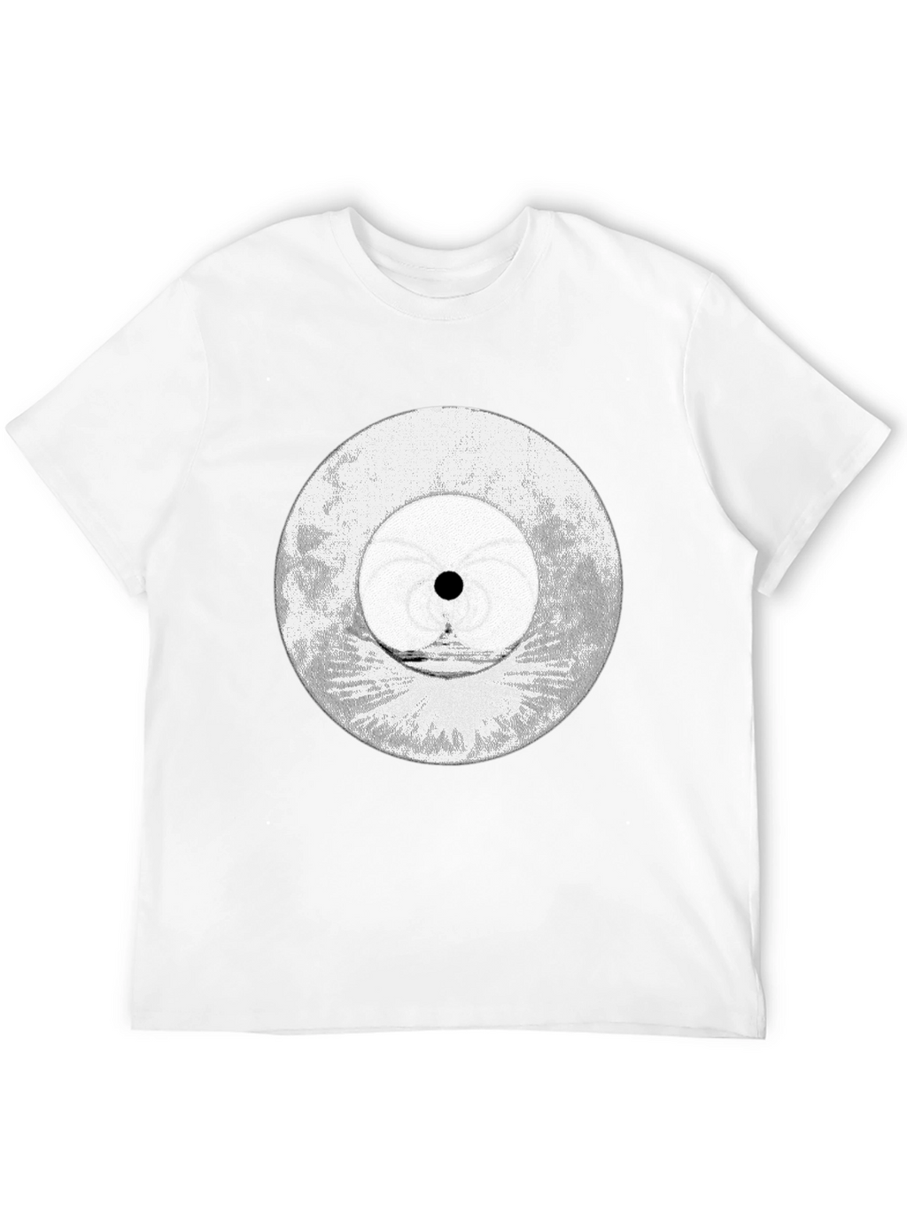 Abstract Eye Graphic Tee - Black Cotton Blend