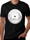 Abstract Eye Graphic Tee - Black Cotton Blend