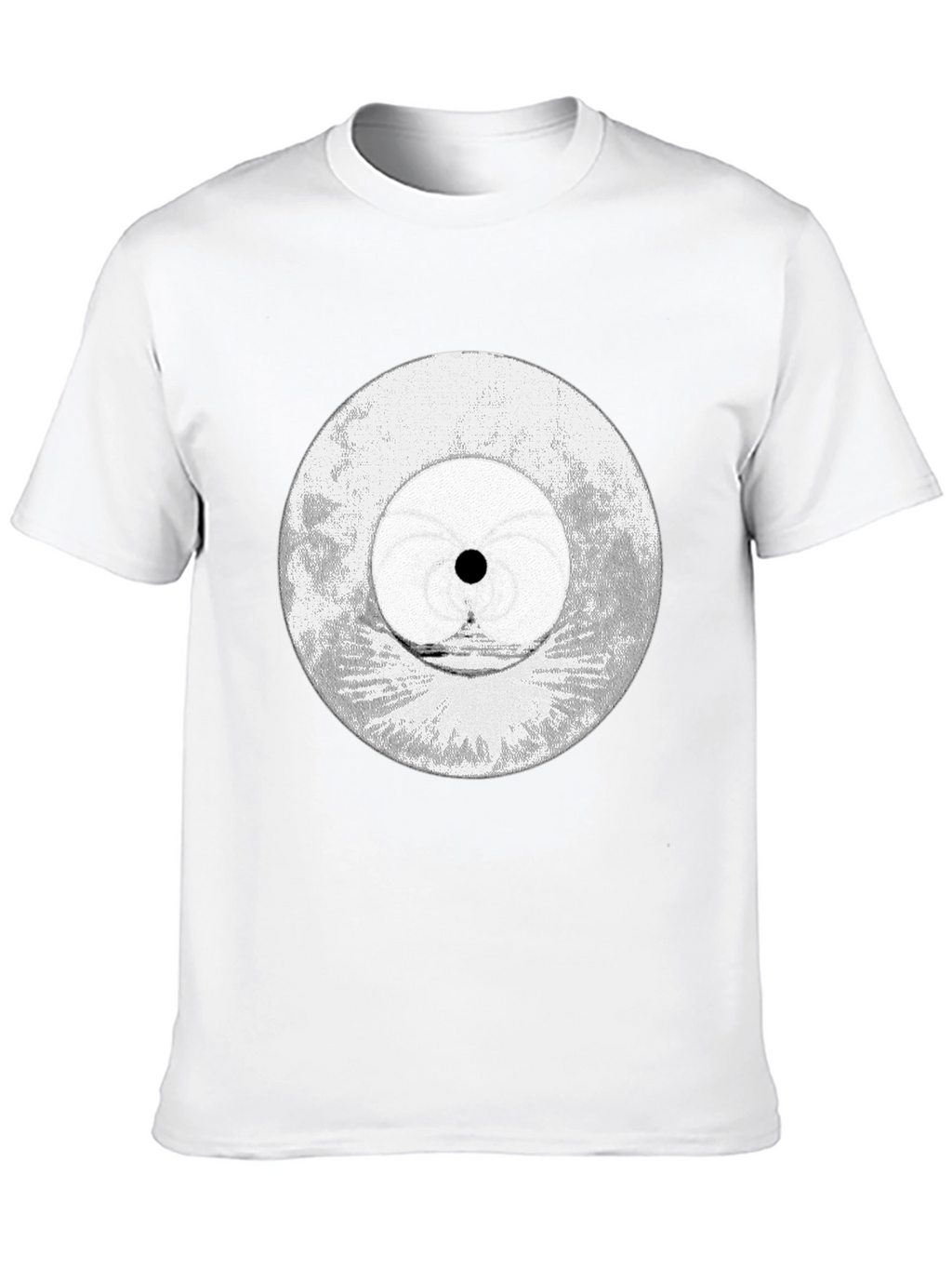 Abstract Eye Graphic Tee - Black Cotton Blend
