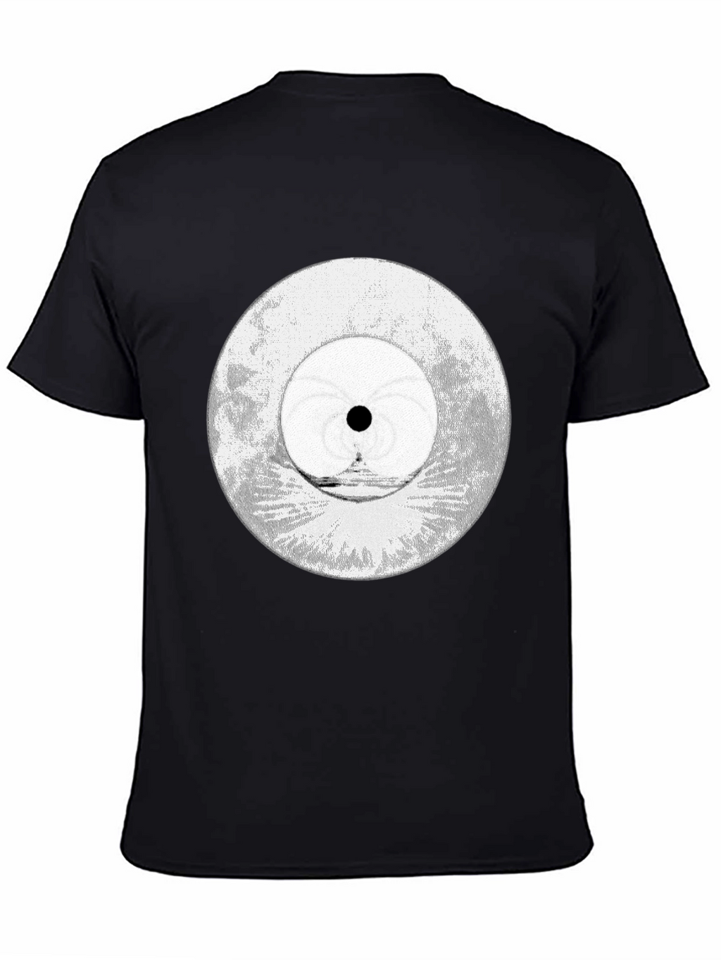 Abstract Eye Graphic Tee - Black Cotton Blend