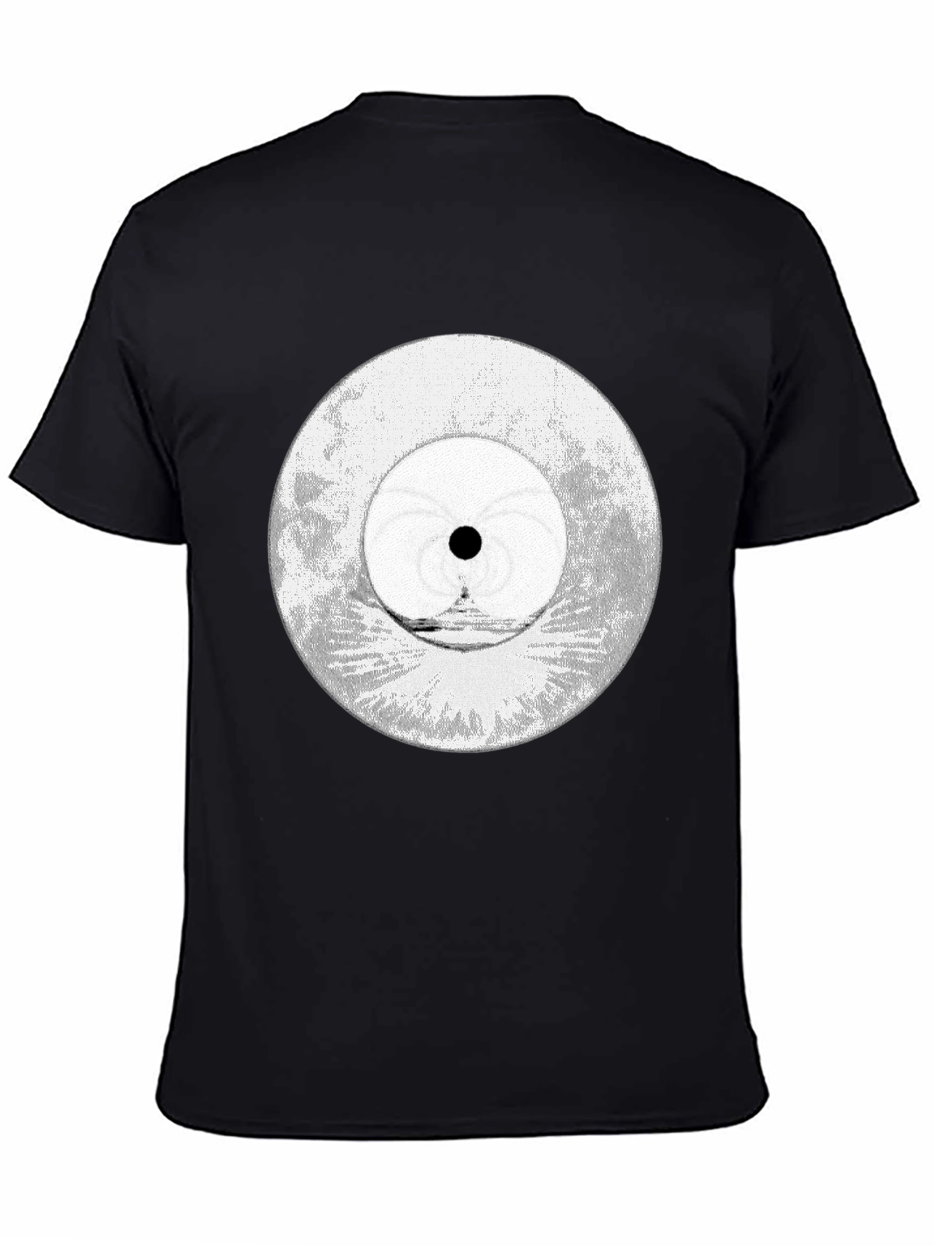 Abstract Eye Graphic Tee - Black Cotton Blend