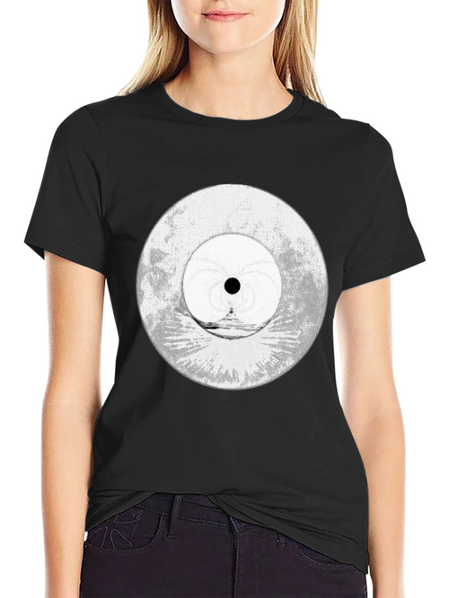 Abstract Eye Graphic Tee - Black Cotton Blend