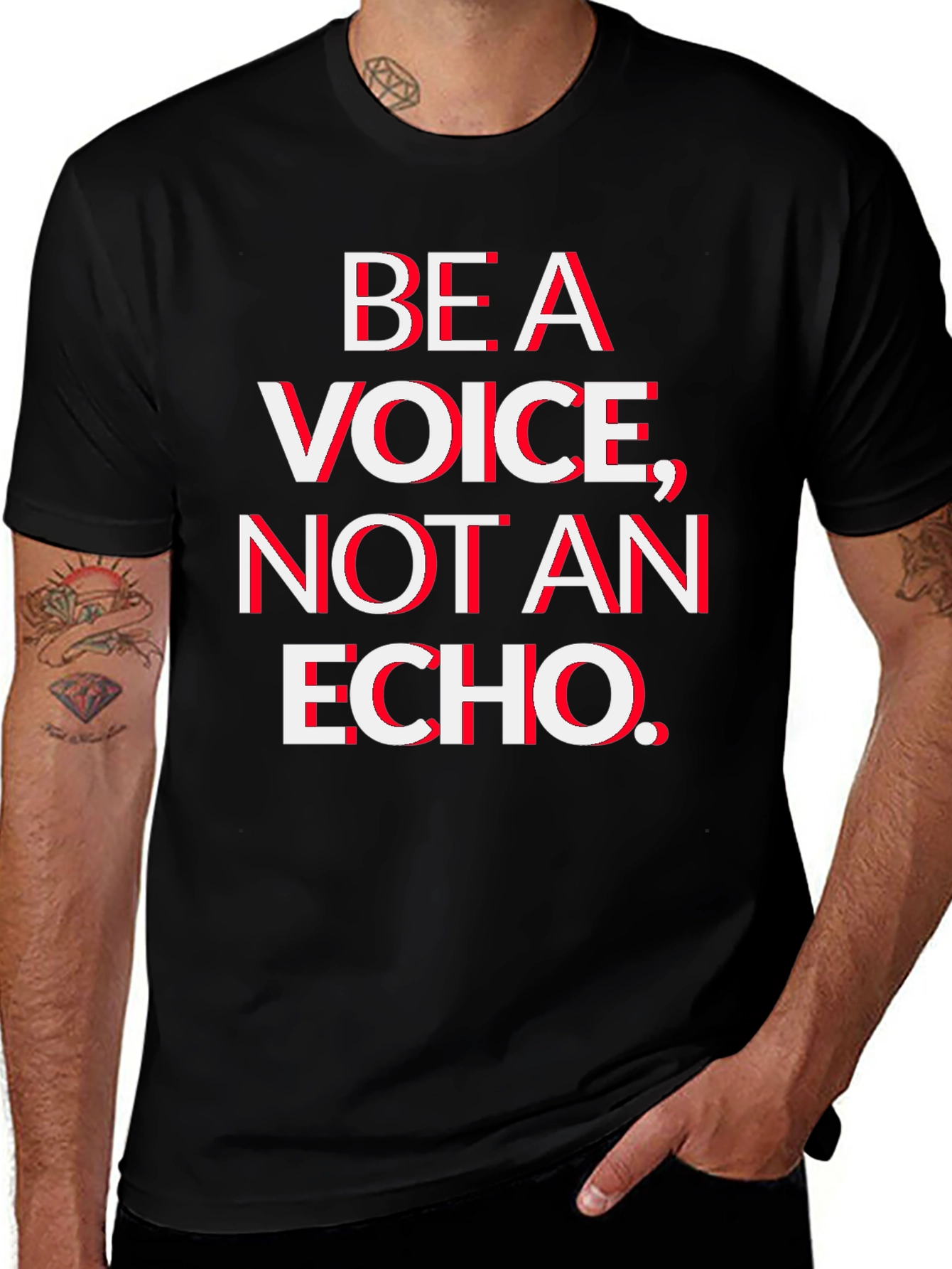 Be A Voice Not An Echo T-Shirt - Bold Statement Tee
