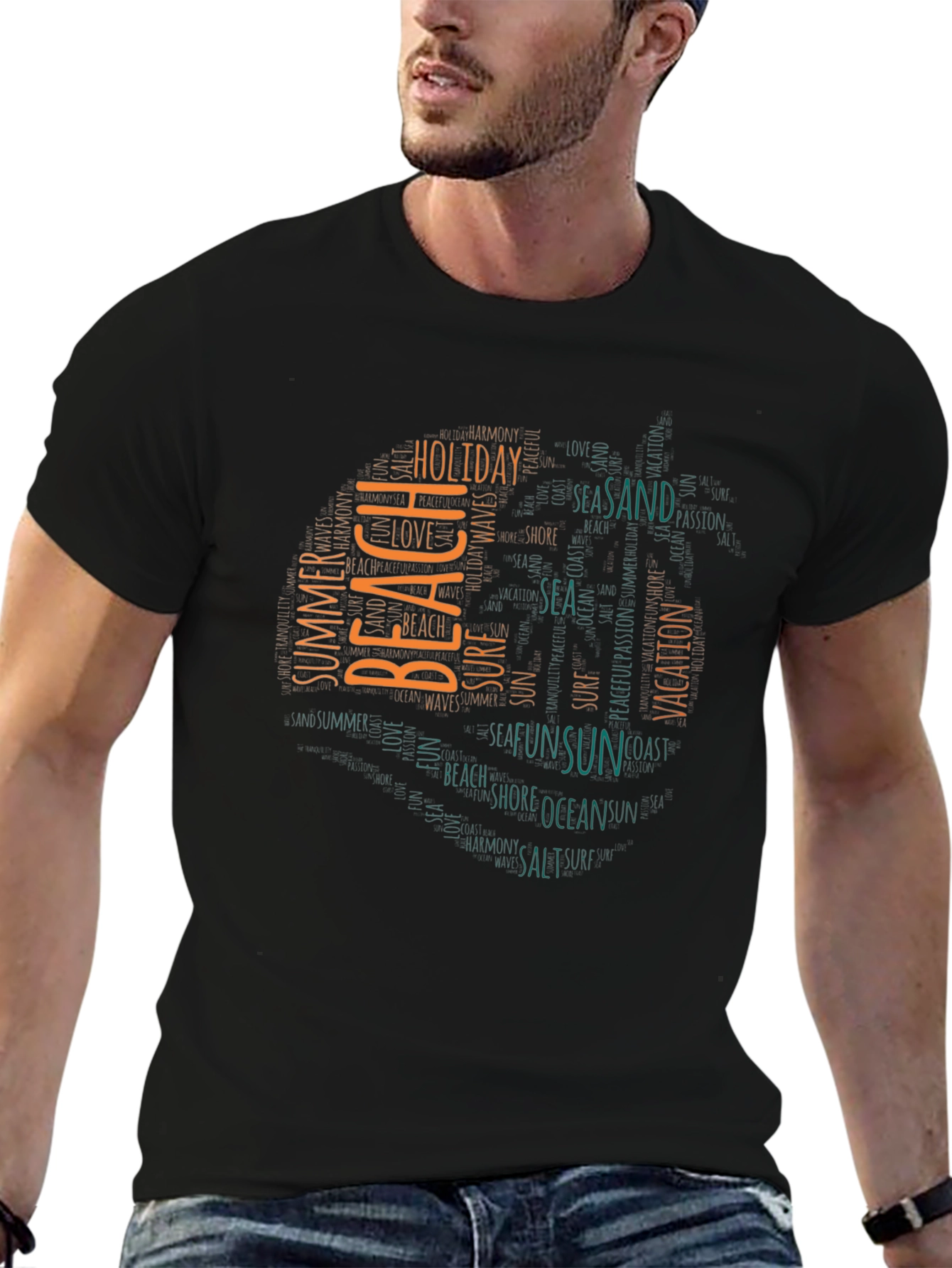 Beach Themed Graphic T-Shirt