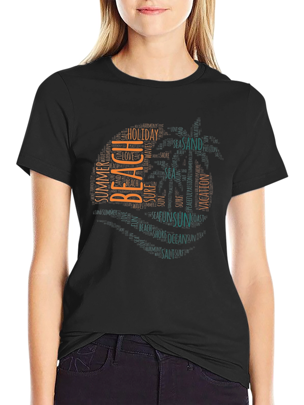 Beach Themed Graphic T-Shirt