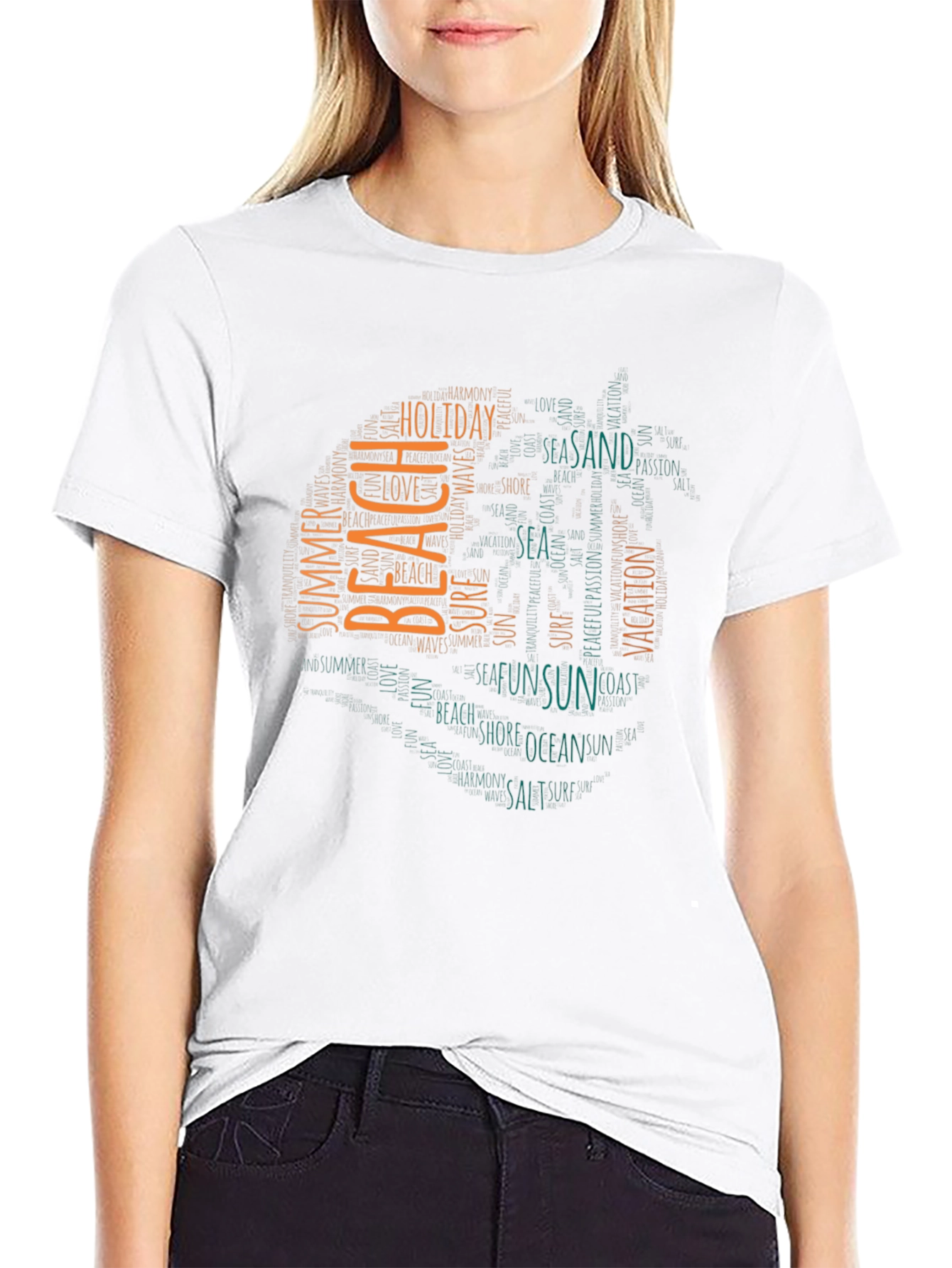 Beach Themed Graphic T-Shirt