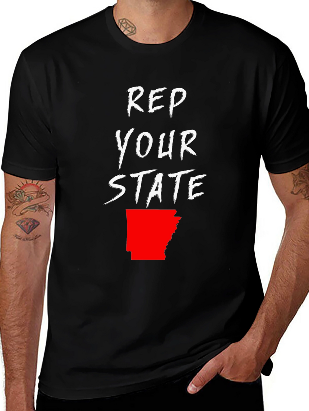 Rep Your State T-Shirt - Arkansas Pride