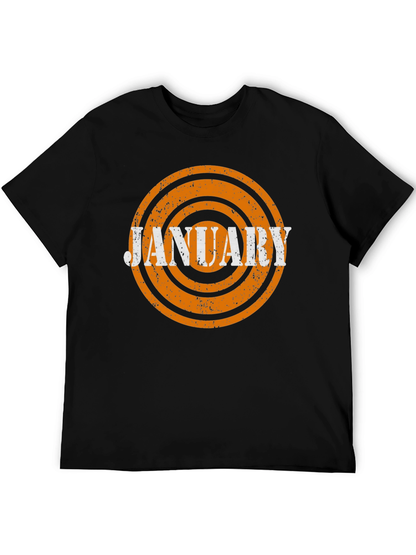 January Month Retro T-Shirt - Black