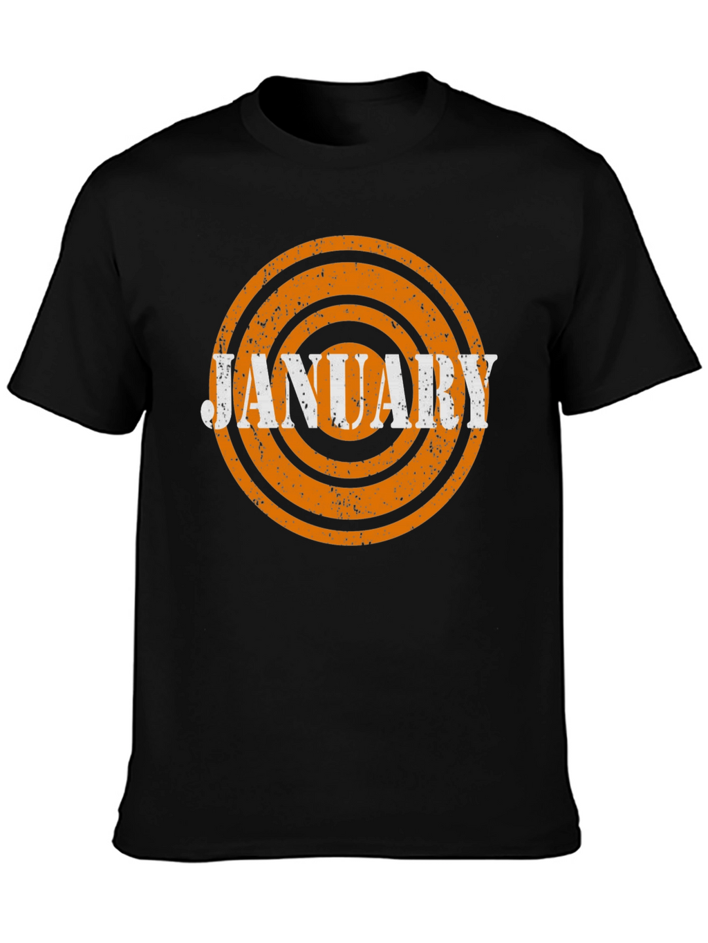 January Month Retro T-Shirt - Black