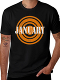 January Month Retro T-Shirt - Black