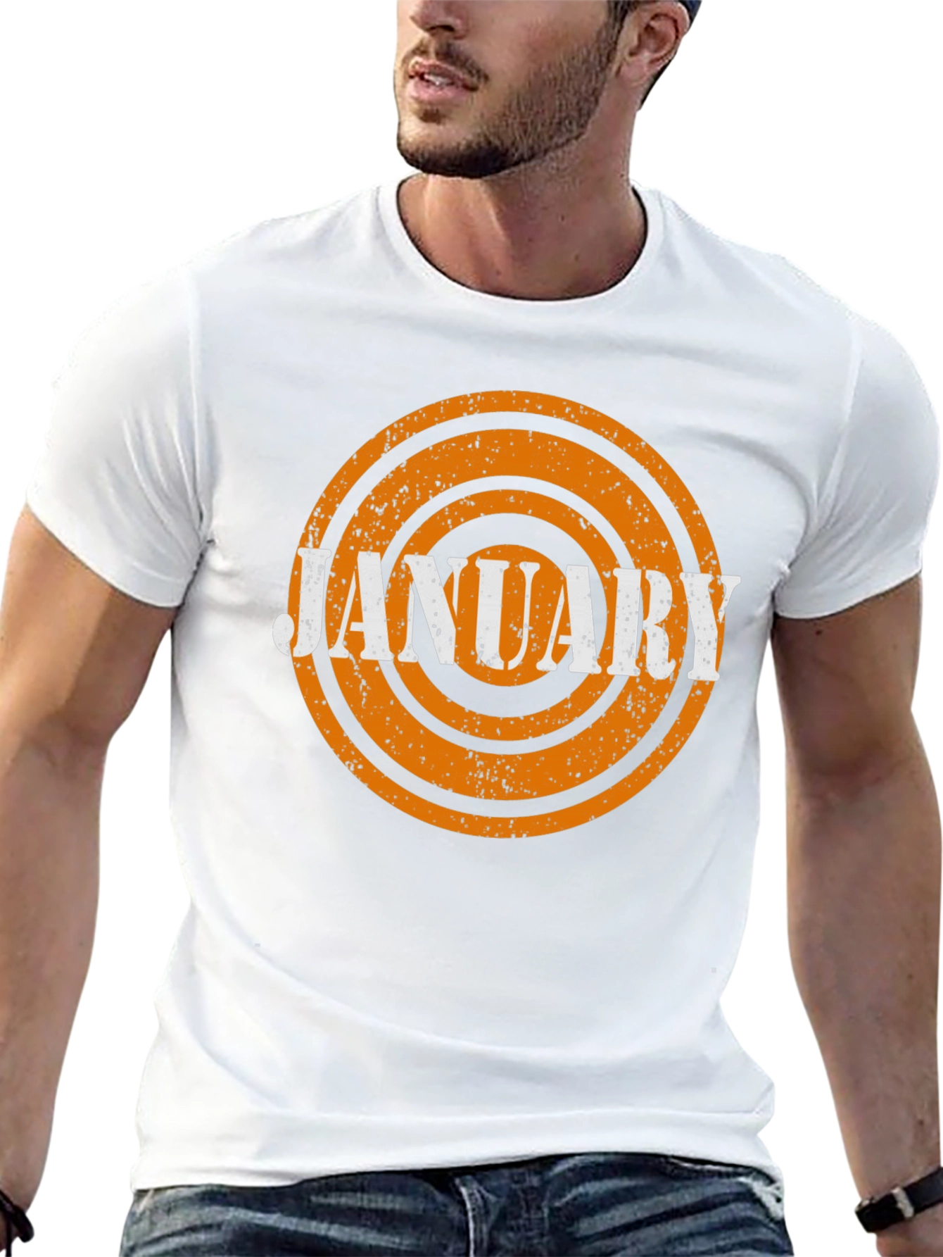 January Month Retro T-Shirt - Black