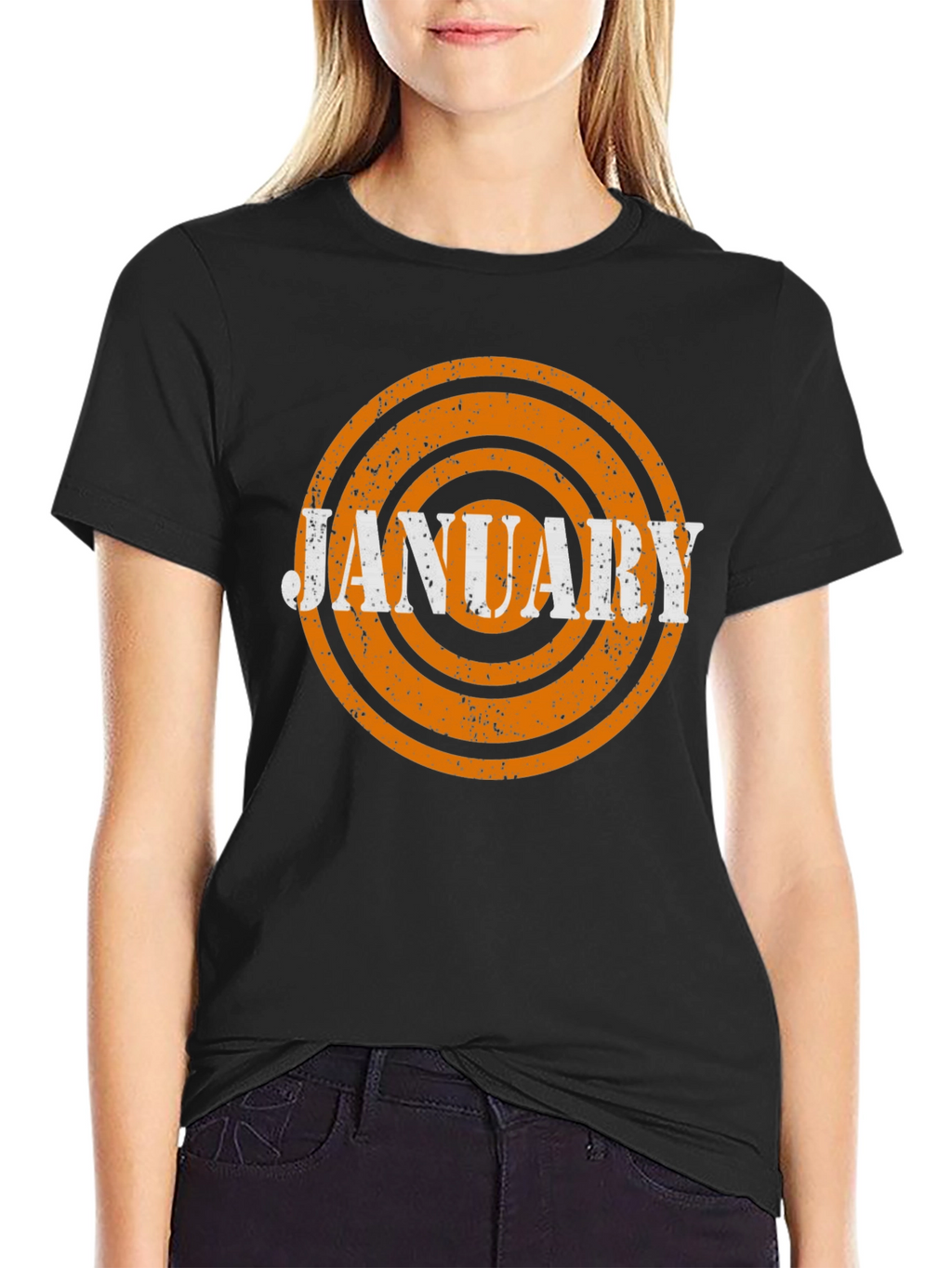January Month Retro T-Shirt - Black