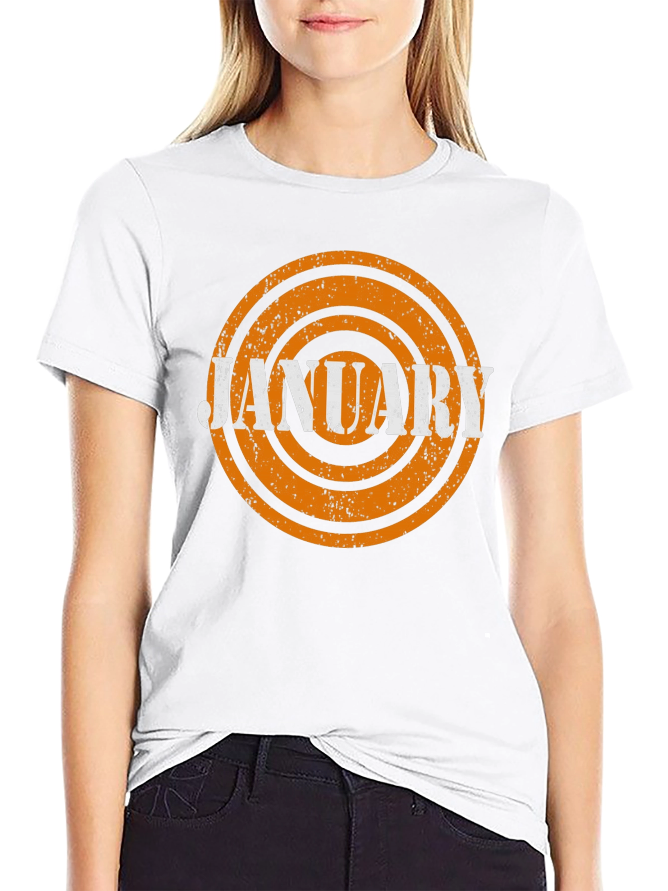January Month Retro T-Shirt - Black