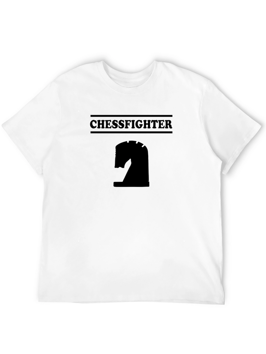 Chessfighter Black T-Shirt - Chess Knight Design
