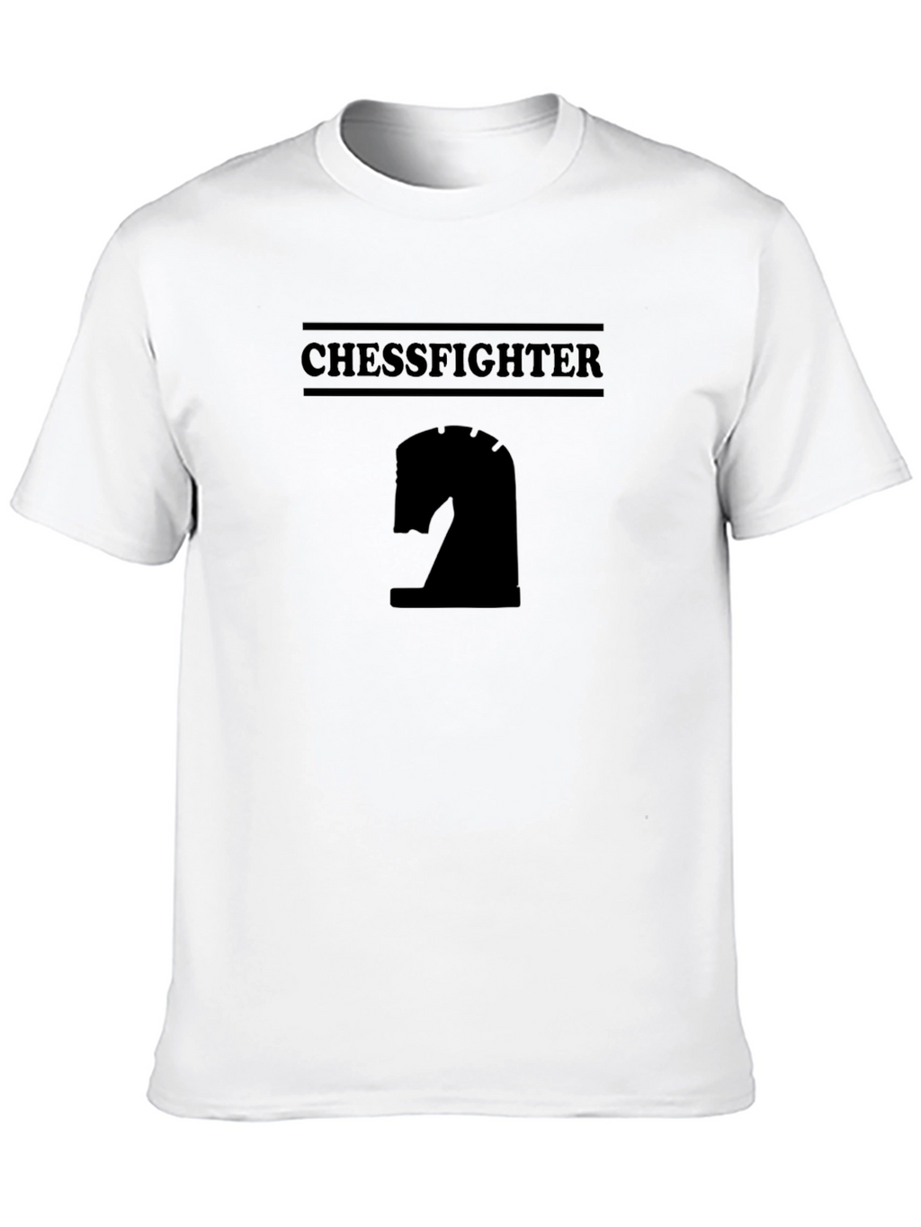 Chessfighter Black T-Shirt - Chess Knight Design