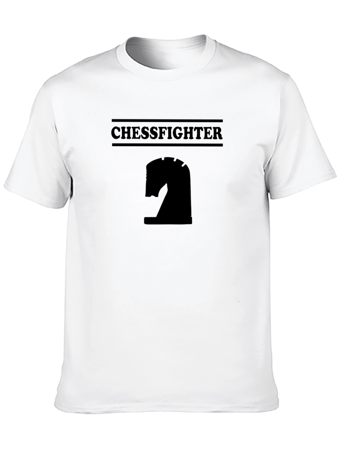 Chessfighter Black T-Shirt - Chess Knight Design