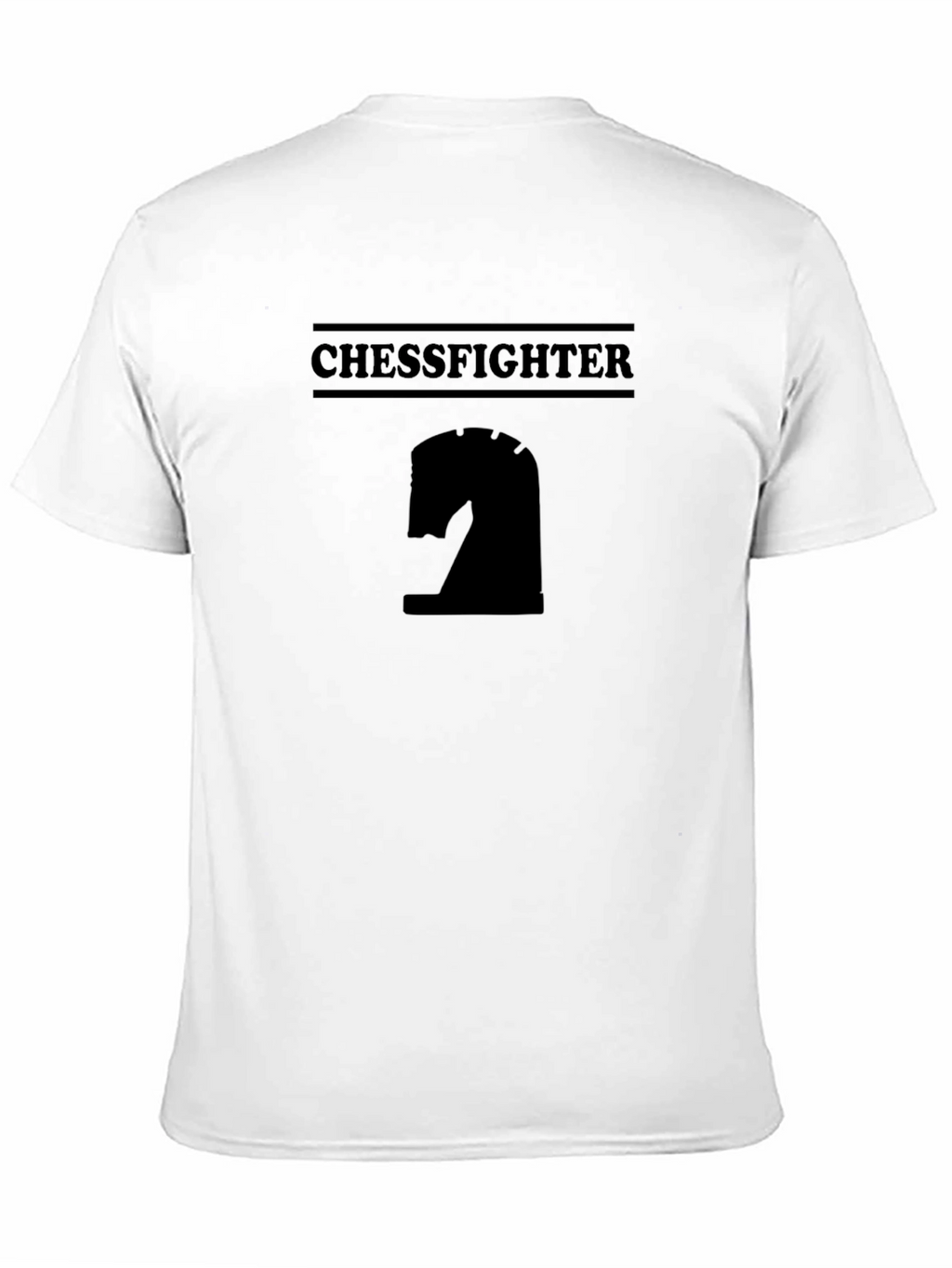 Chessfighter Black T-Shirt - Chess Knight Design