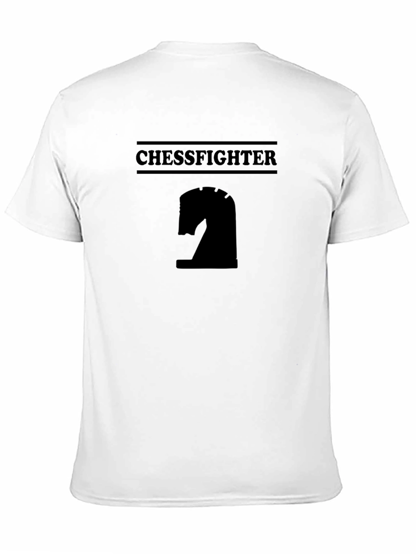 Chessfighter Black T-Shirt - Chess Knight Design