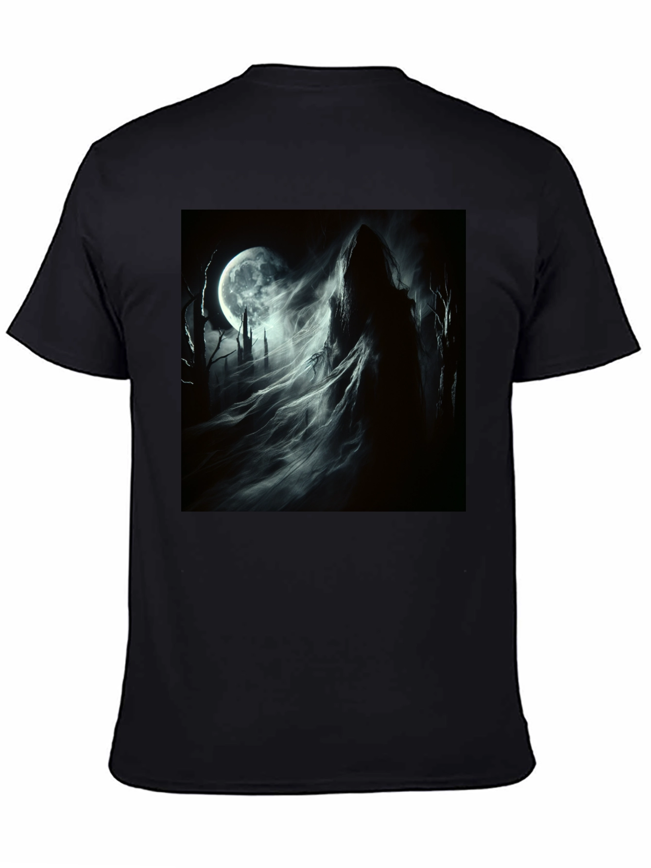 Grim Reaper Moon T-Shirt - Gothic Style