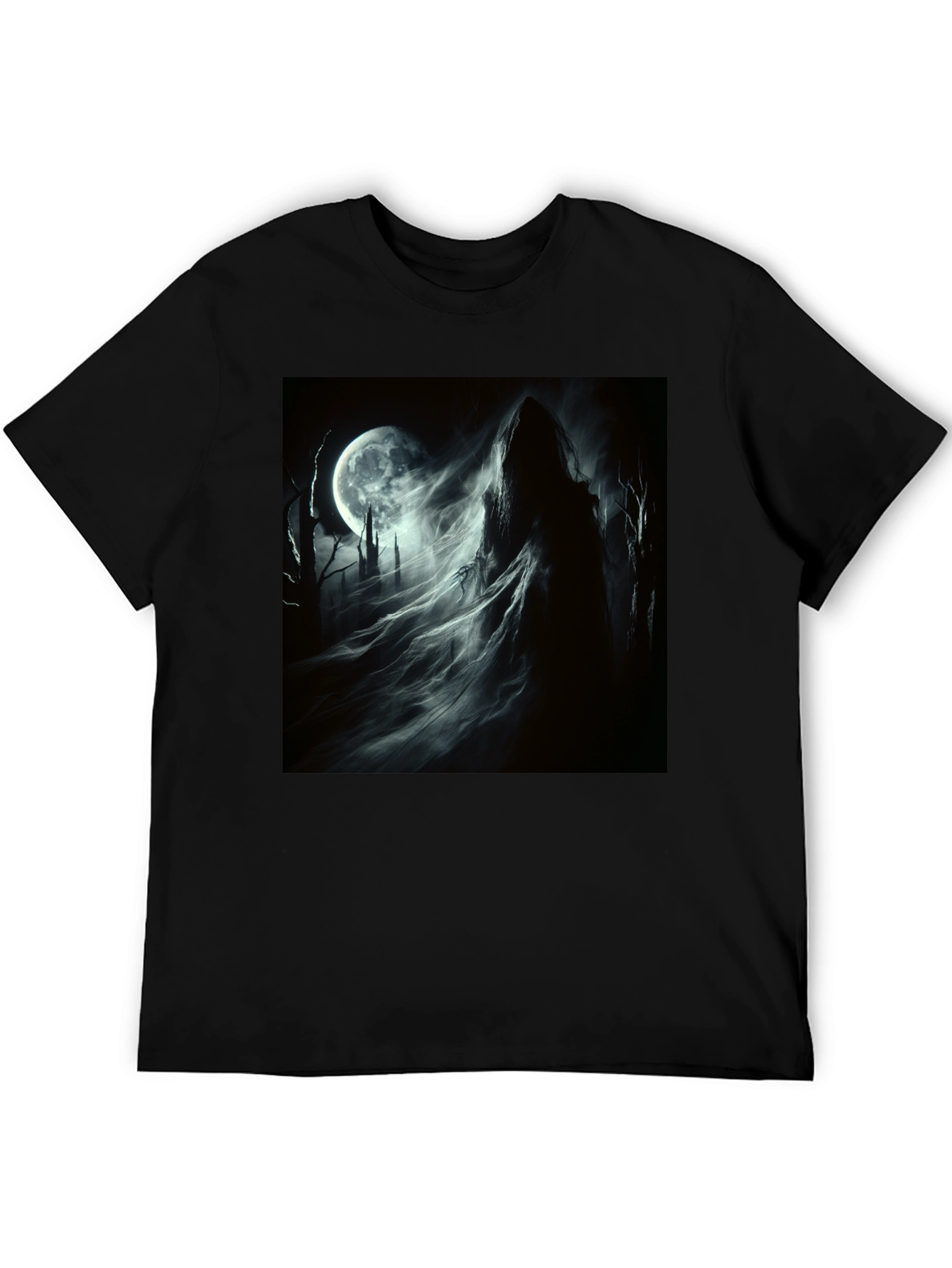 Grim Reaper Moon T-Shirt - Gothic Style