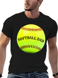 Softball Dad T-Shirt - Black Tee
