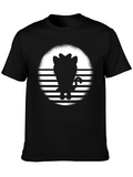 Retro Cat Silhouette Graphic Tee