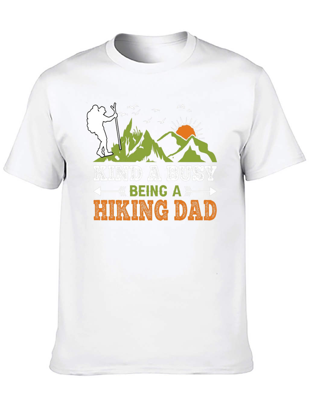 Kind a Busy Hiking Dad Black T-Shirt