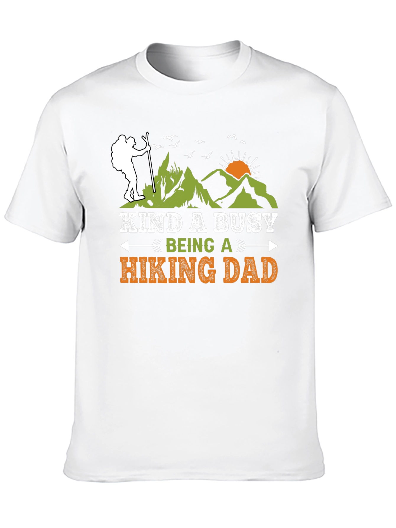 Kind a Busy Hiking Dad Black T-Shirt