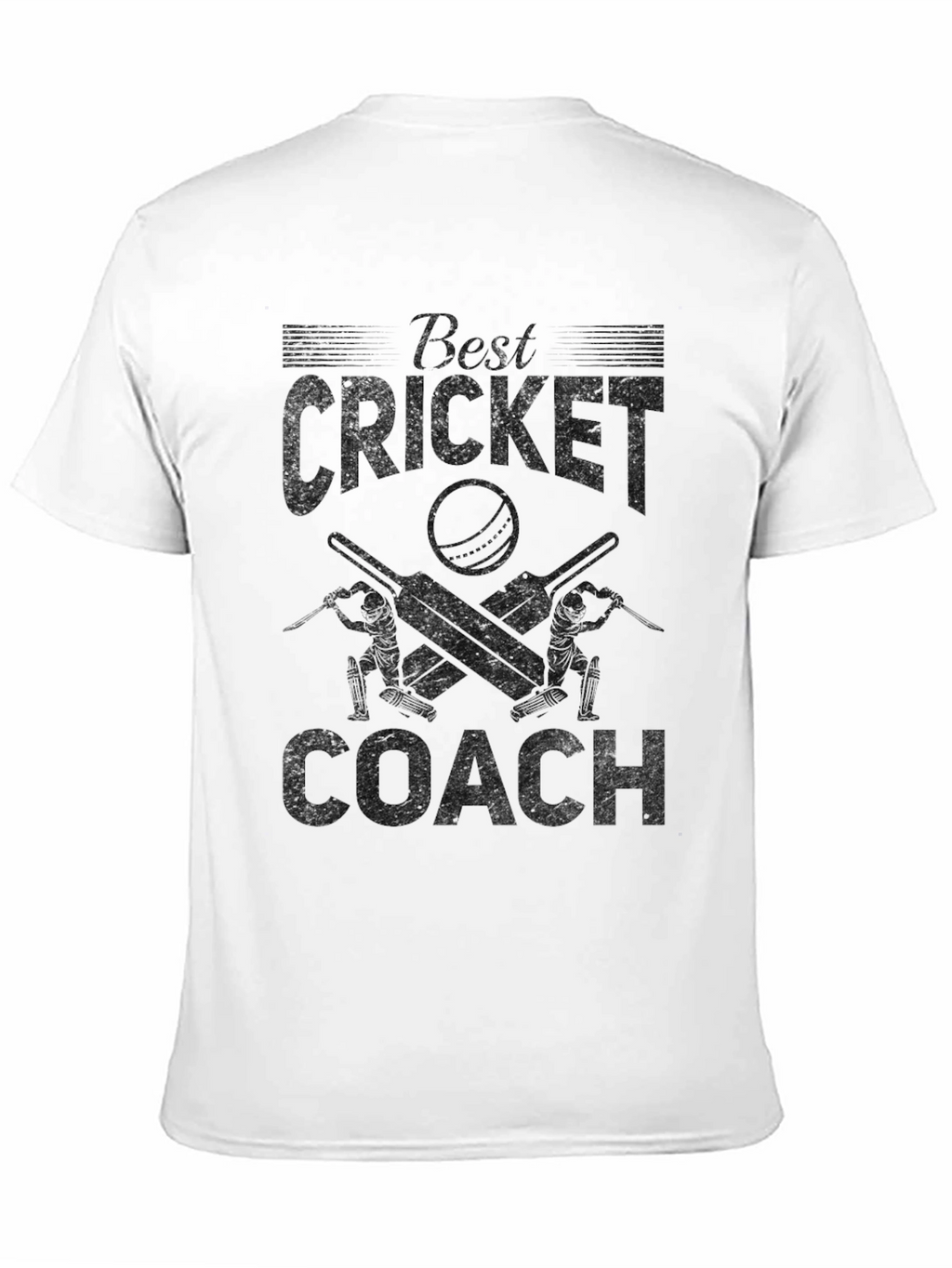 Best Cricket Coach Black Graphic T-Shirt