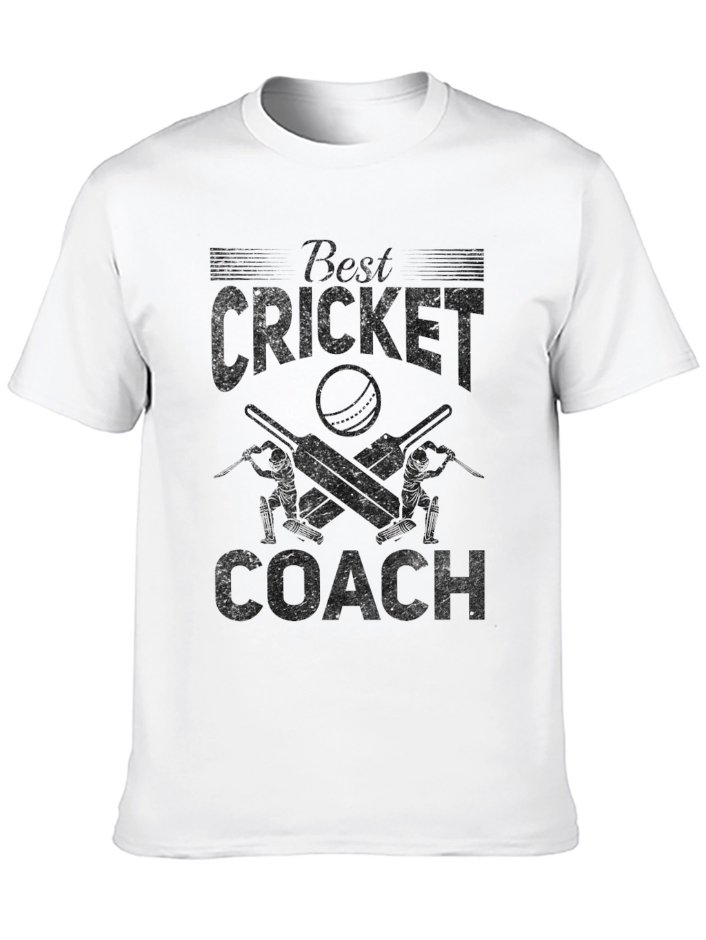 Best Cricket Coach Black Graphic T-Shirt