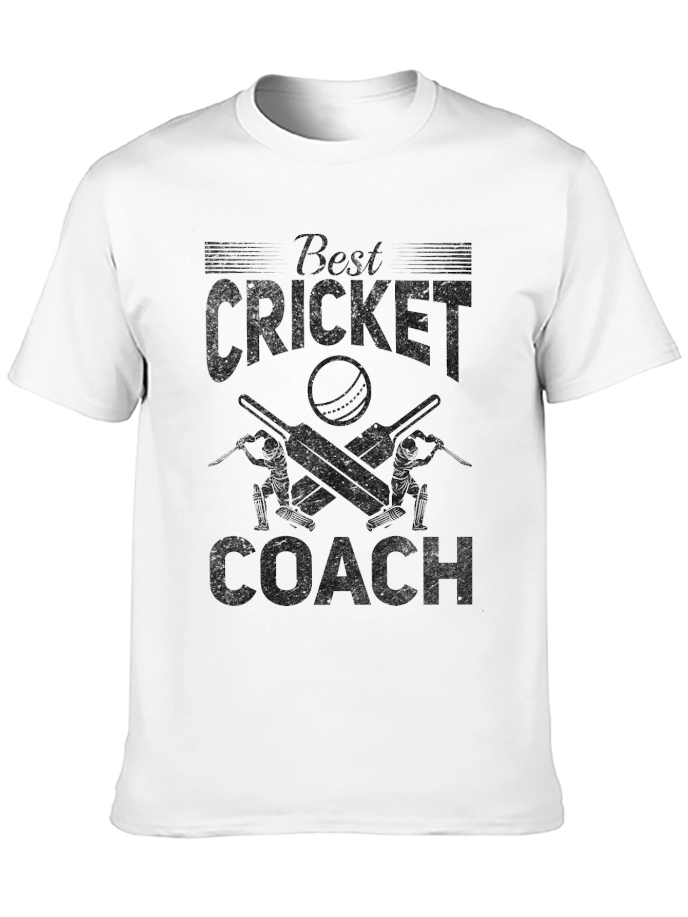 Best Cricket Coach Black Graphic T-Shirt