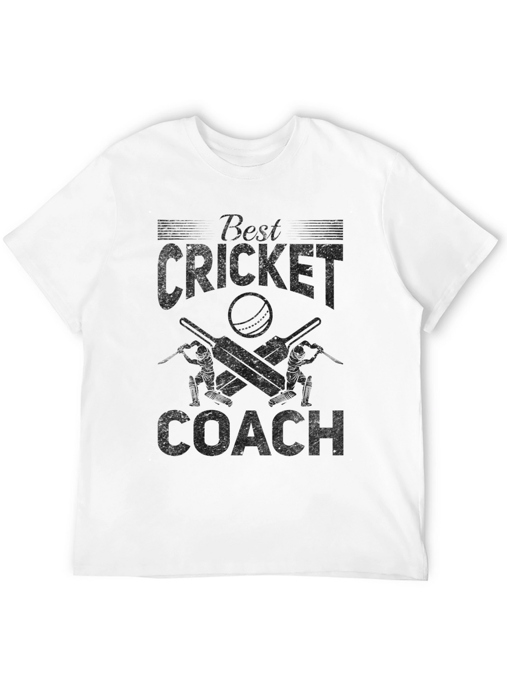 Best Cricket Coach Black Graphic T-Shirt