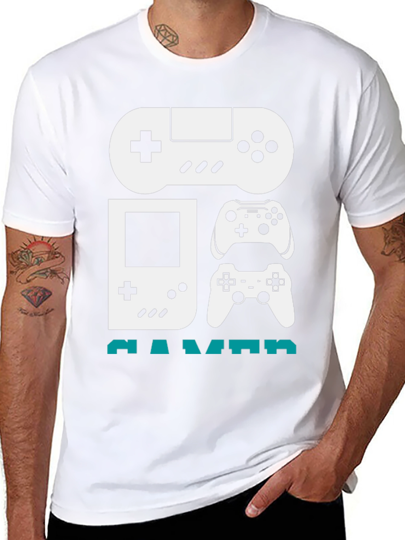 Gamer Graphic T-Shirt - Black Cotton Tee