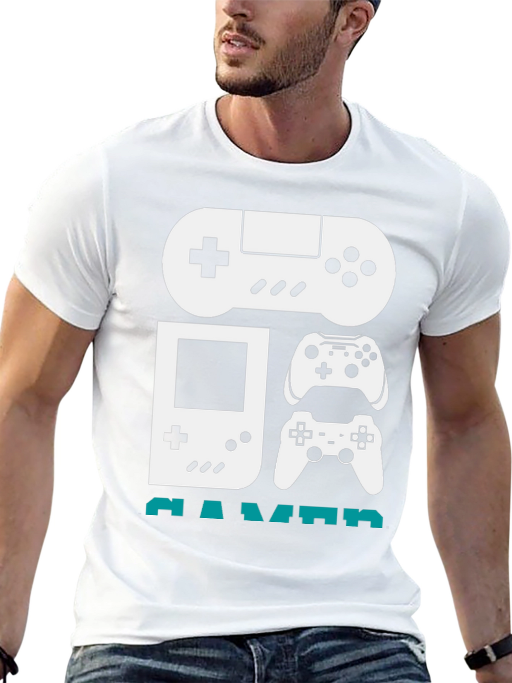 Gamer Graphic T-Shirt - Black Cotton Tee