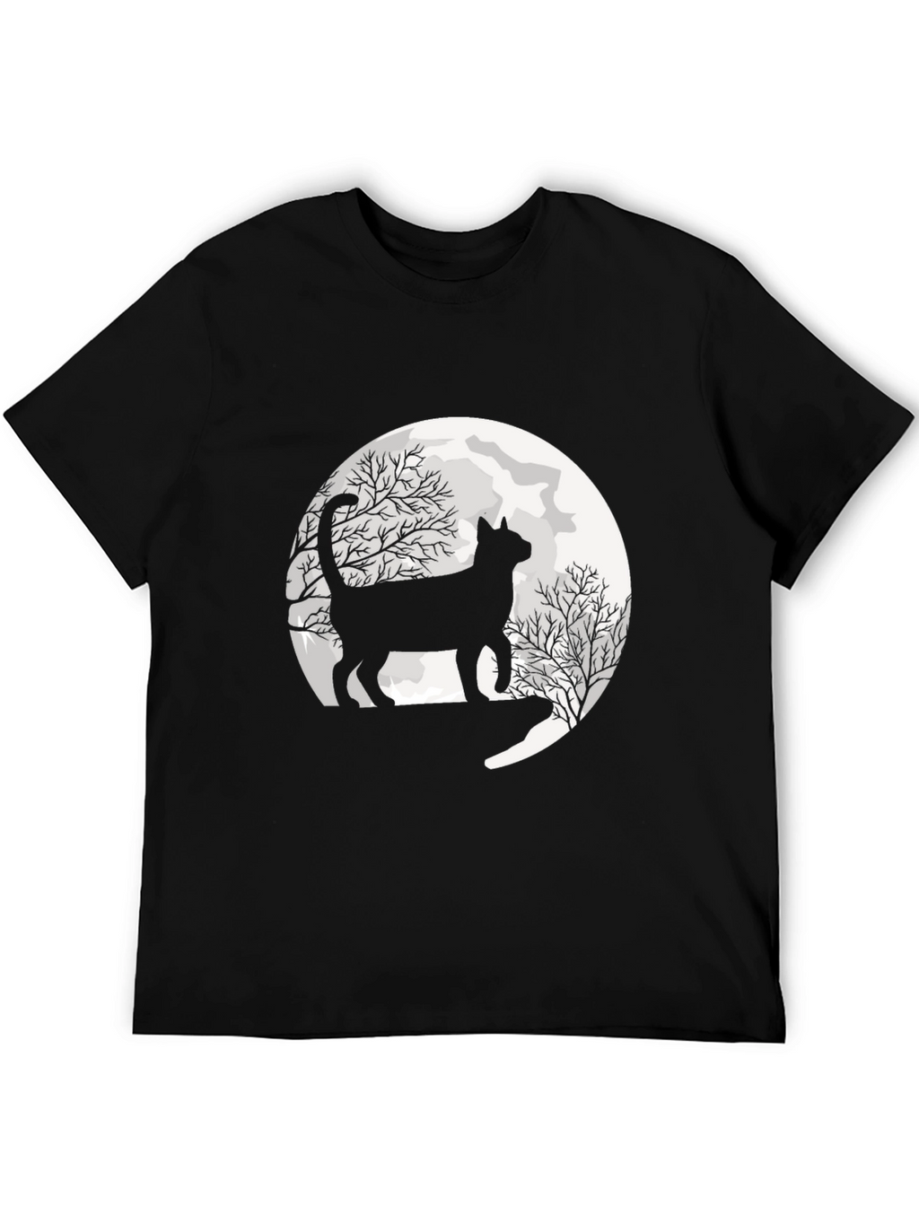 Black Cat Moon Graphic Tee - Unisex