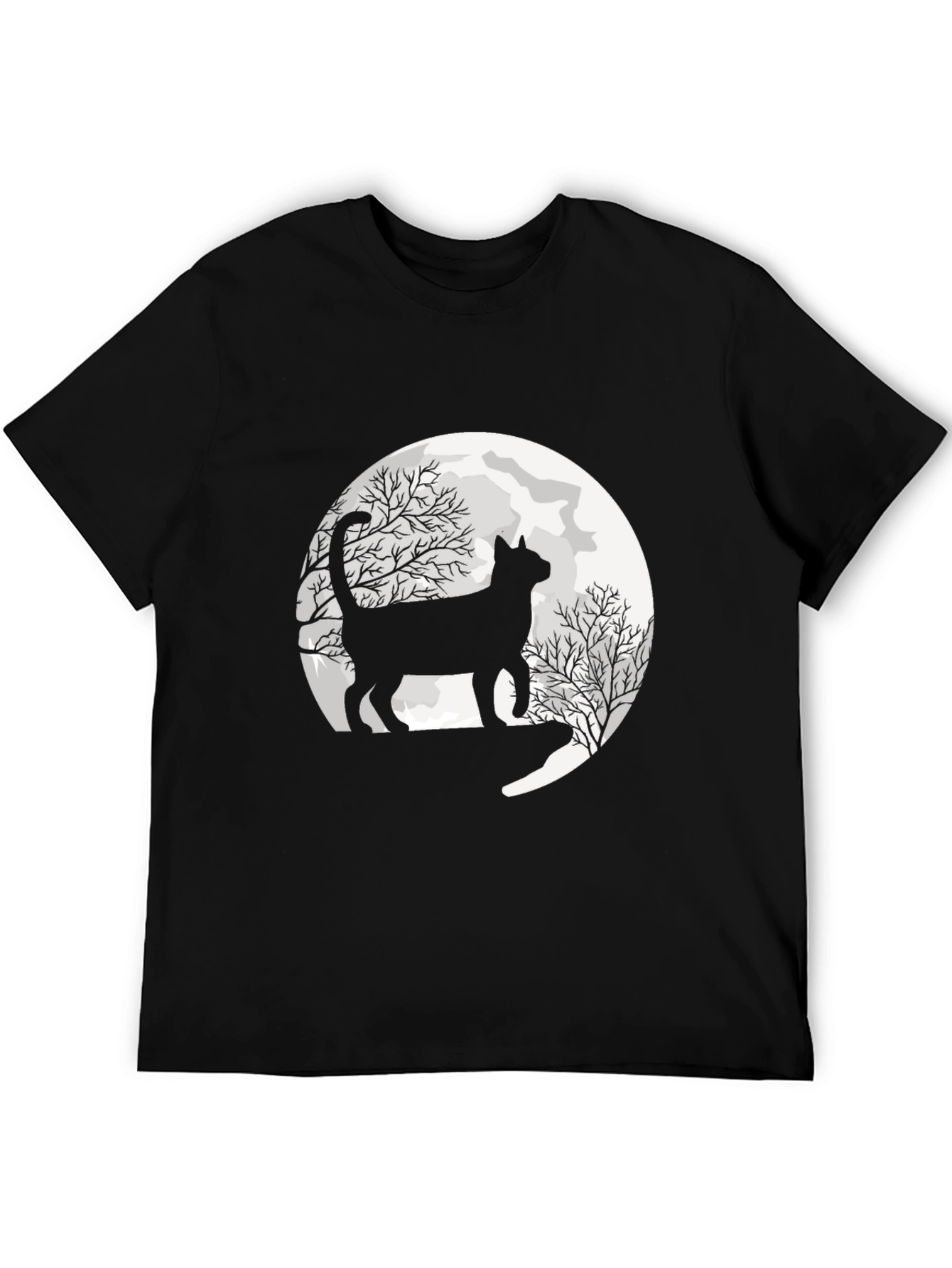 Black Cat Moon Graphic Tee - Unisex