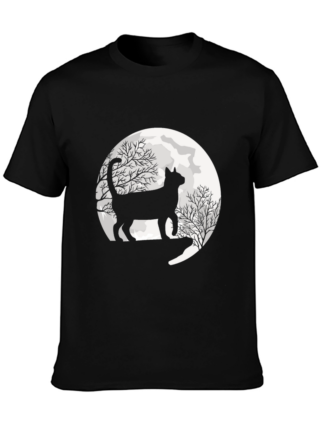 Black Cat Moon Graphic Tee - Unisex