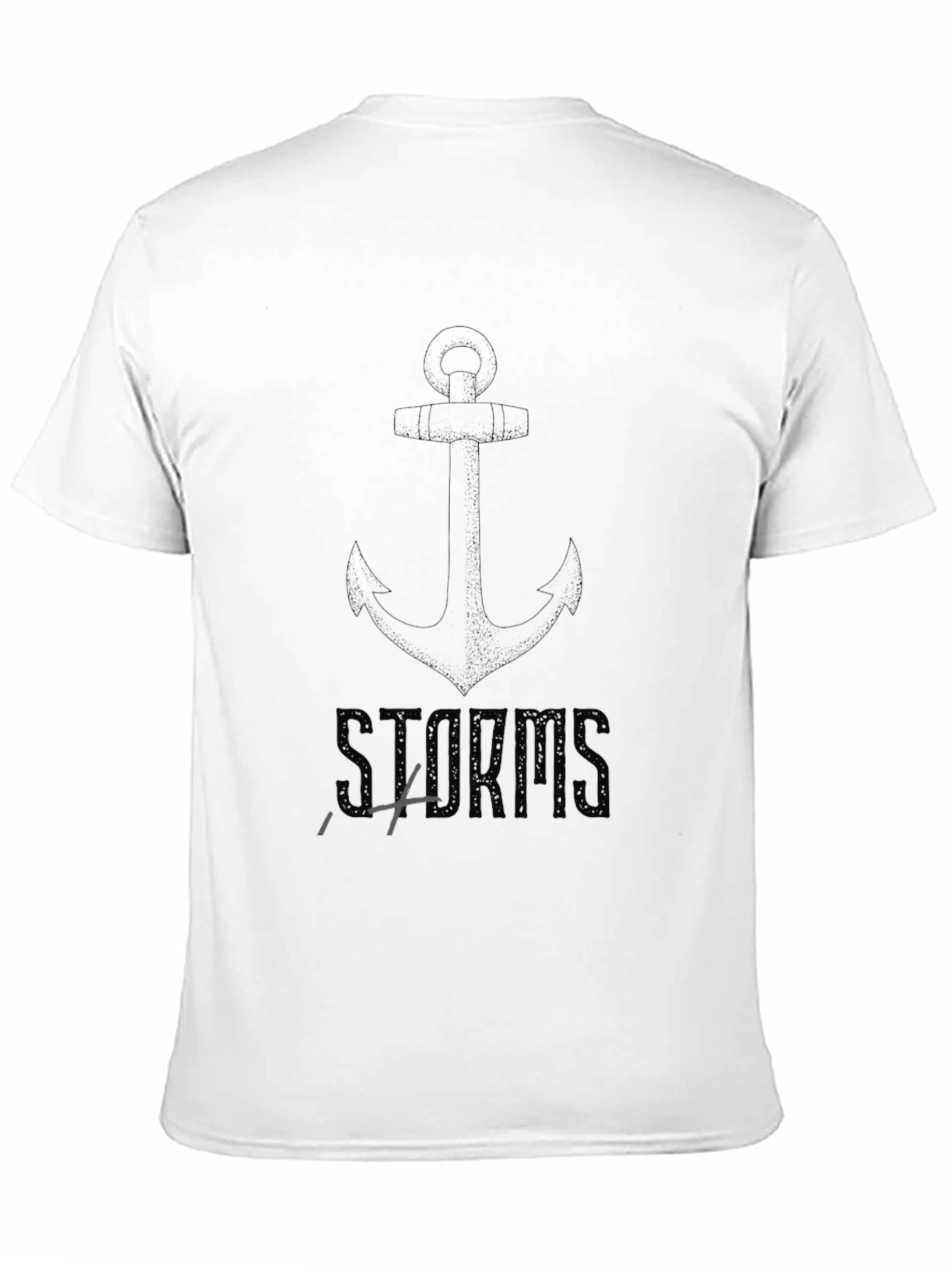Storms Anchor Black Graphic T-Shirt