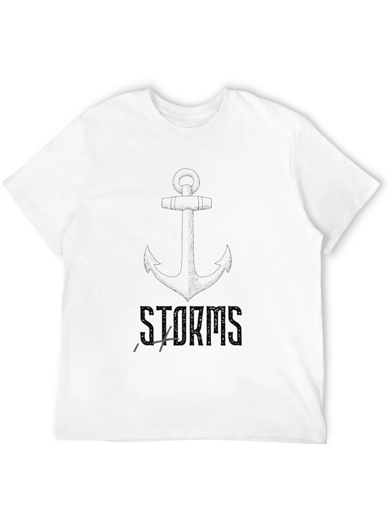 Storms Anchor Black Graphic T-Shirt