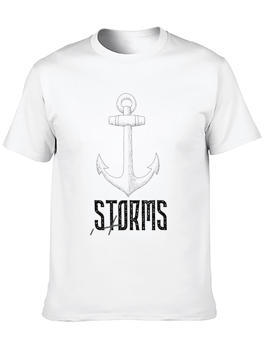 Storms Anchor Black Graphic T-Shirt