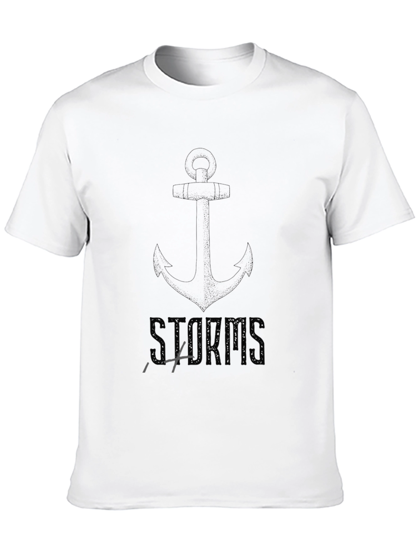 Storms Anchor Black Graphic T-Shirt