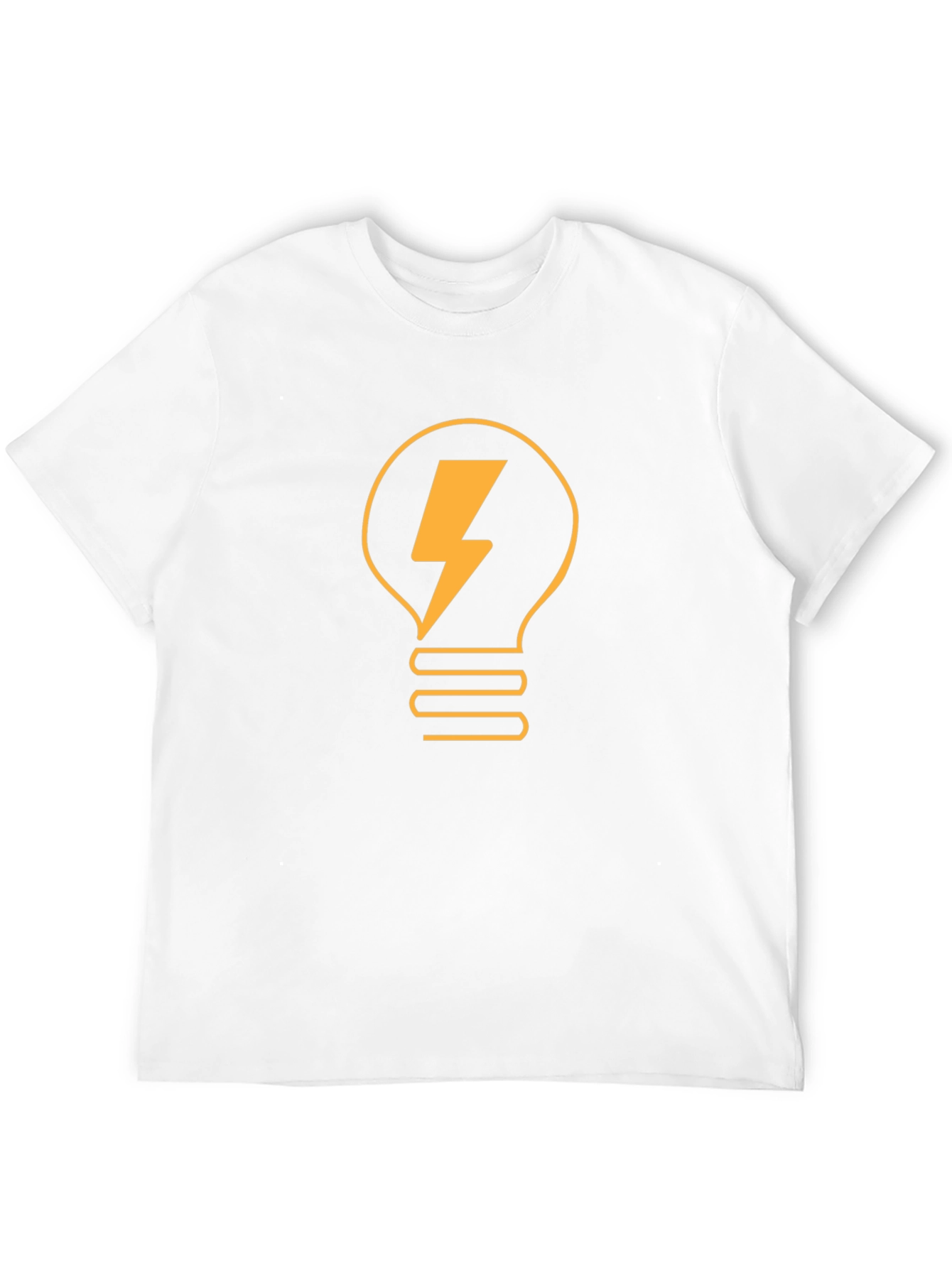 Black T-Shirt with Lightbulb Bolt Graphic