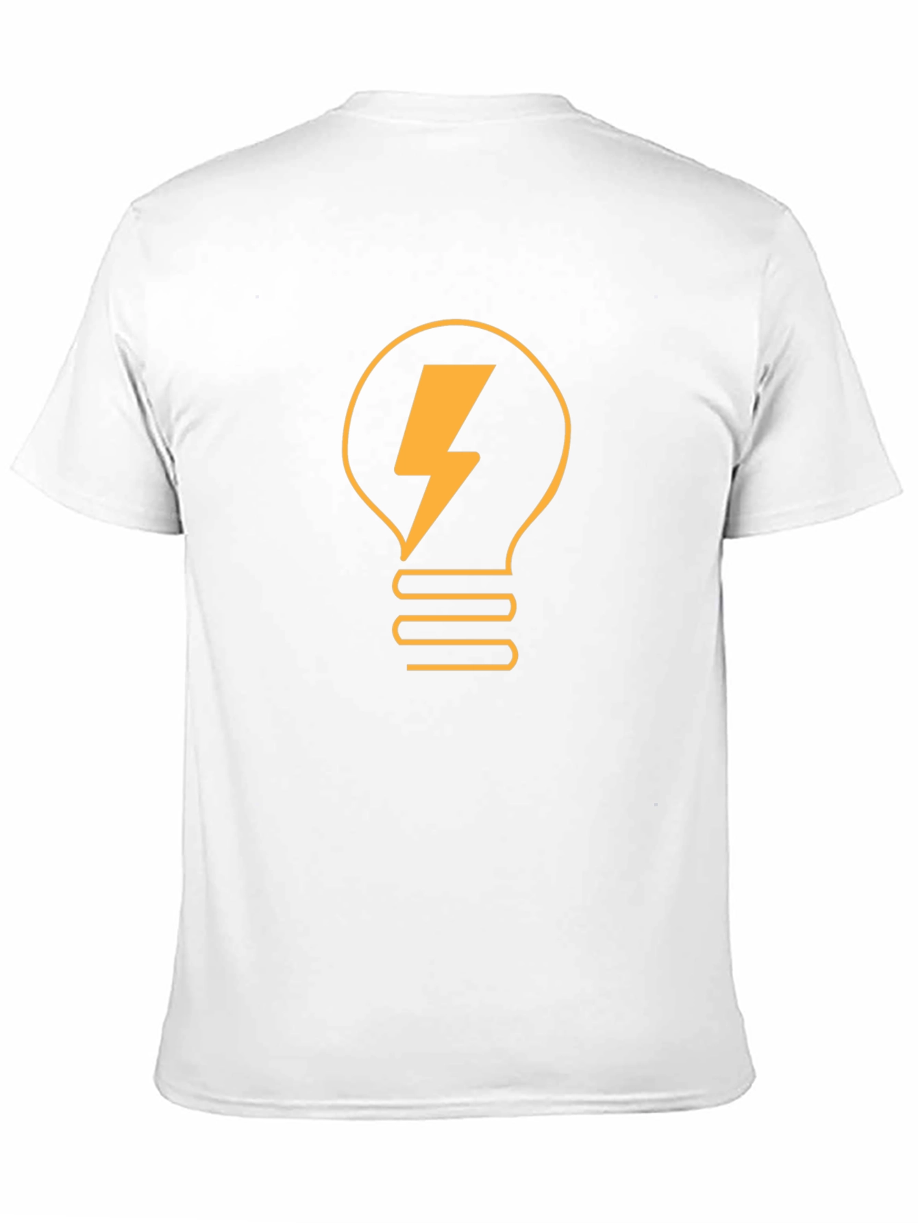 Black T-Shirt with Lightbulb Bolt Graphic