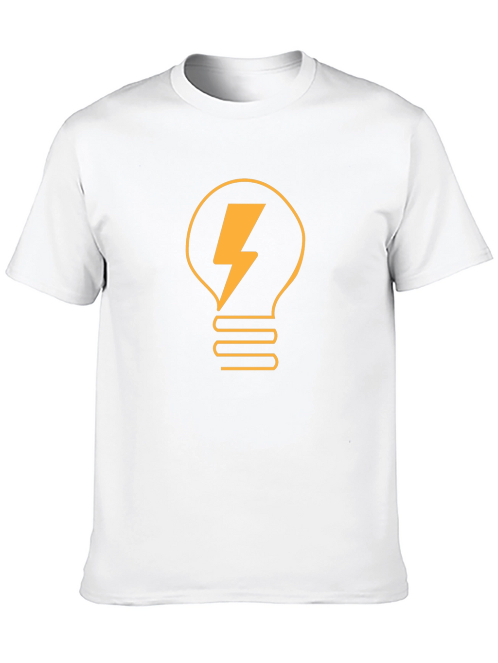Black T-Shirt with Lightbulb Bolt Graphic