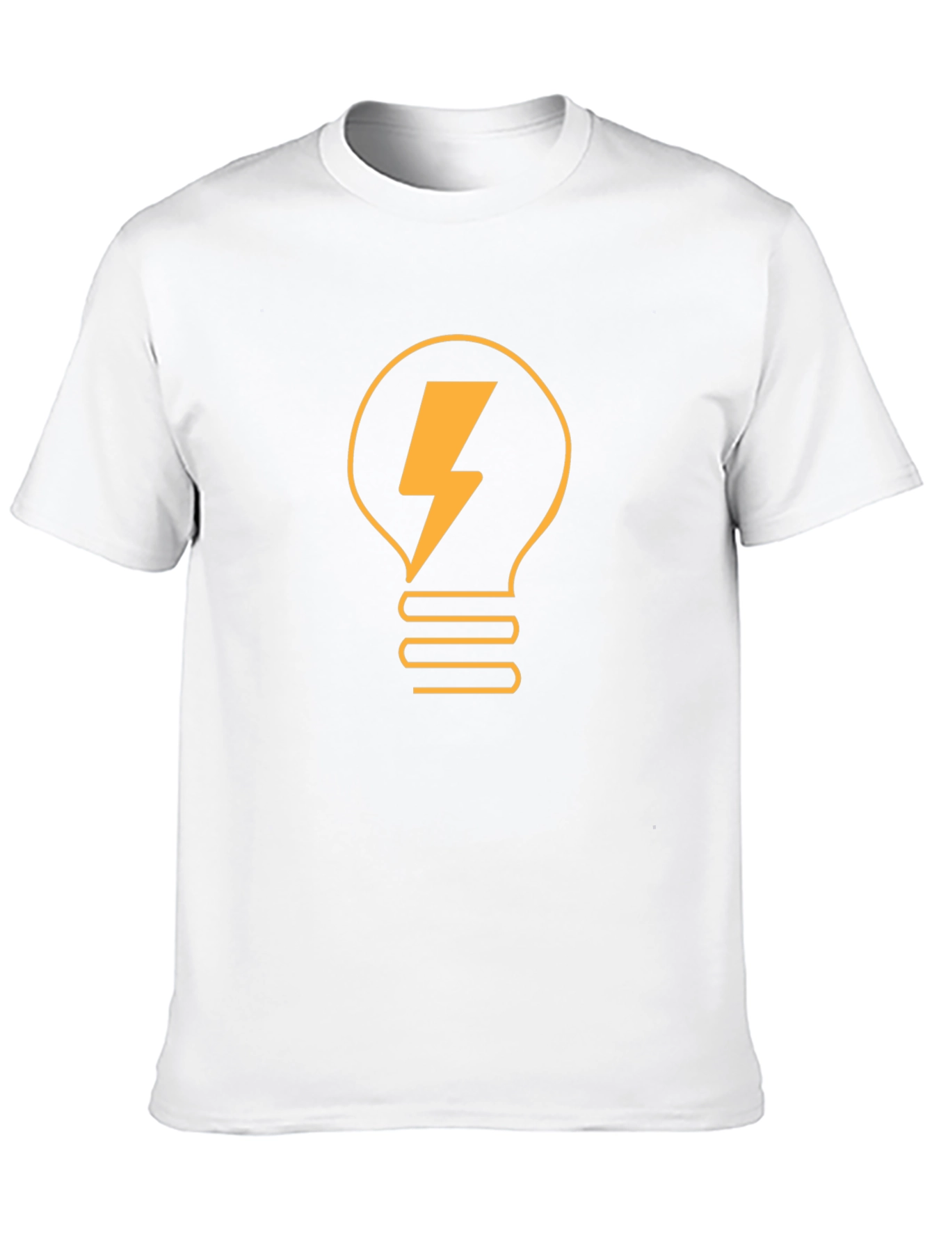 Black T-Shirt with Lightbulb Bolt Graphic